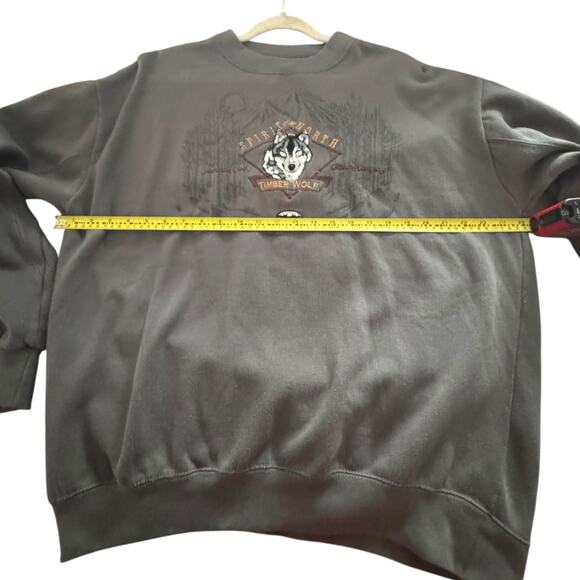 VTG CLEARWATER CREEK Timber Wolf Sweatshirt XL Men’s Adult Nature Y2K Sweater - Picture 5 of 6